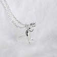 Lisa Angel Ladies' Silver T-Rex Charm Necklace