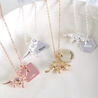 Personalised Dinosaur Necklace