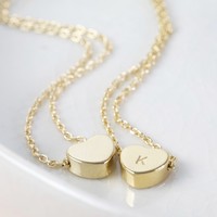 Short Heart Necklace in Gold
