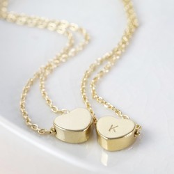 Short Heart Necklace in Gold