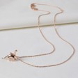Rose Gold Diplodocus Charm Necklace Chain Length