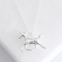 Silver Horse Necklace