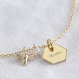 Teen's Personalised Gold Bee Charm Anklet Charm