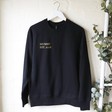 Lisa Angel Ladies' Personalised 'Mummy Est.' Sweatshirt in Black