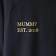 Lisa Angel Soft Cotton Personalised 'Mummy Est.' Sweatshirt in Black
