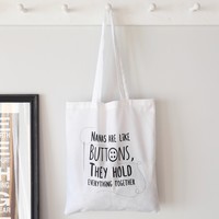 'Nanas Hold Everything Together' Cotton Tote Bag