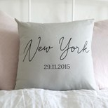 Personalised Special Date Light Grey Cushion