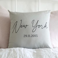 Personalised Special Date Light Grey Cushion
