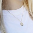 Personalised Short Gold Sterling Silver Organic Shape Necklace