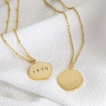 Personalised Gold Sterling Silver Birth Year Necklace