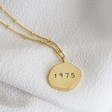 Personalised Gold Sterling Silver Birth Year Necklace