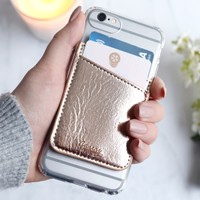 Casery Card Holder Phone Pocket in Rose Gold