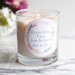Personalised Floral Wreath Quote Scented Candle
