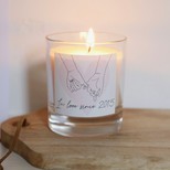Personalised Valentine's 'In Love Since' Scented Candle