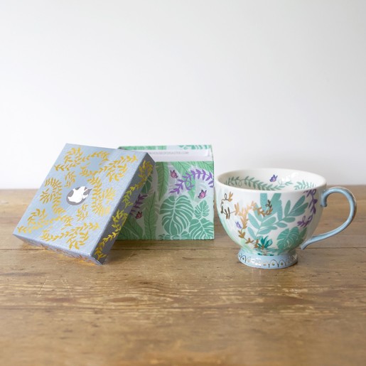 Gift Box Lisa Angel with Gift Wrapped House of Disaster Boulevard Green Teacup