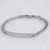 Lisa Angel Men's Stainless Steel Chain and Plaque Bracelet