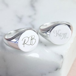 Personalised Sterling Silver Signet Ring
