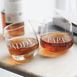 Personalised 'Daddy Since' Whiskey Glass