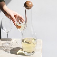 Sagaform Slim Wine Carafe with Small Oak Stopper