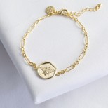 Gold Wax Seal Bee Bracelet