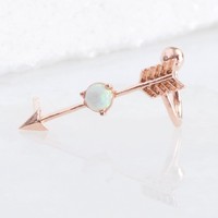 Rose Gold Arrow and Opal Ear Cuff