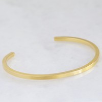 Men's Brushed Gold Bar Bangle