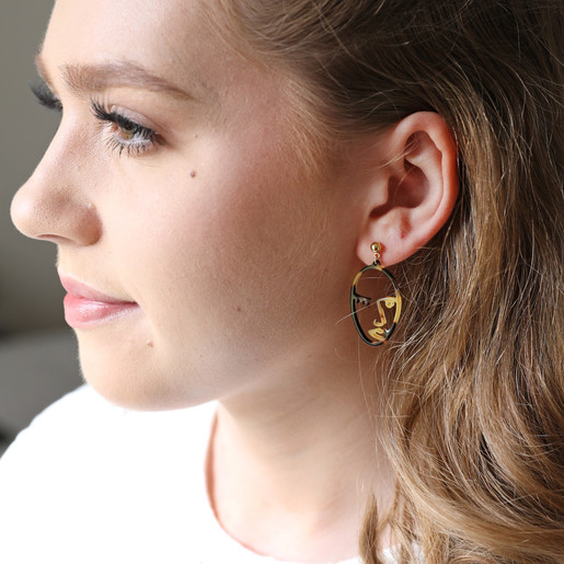 face drop earrings