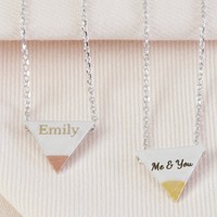 Personalised Dipped Triangle Necklace