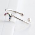 Lisa Angel Ladies' Sterling Silver Crystal Rainbow Ring