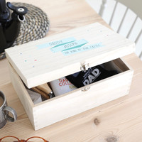 Personalised Banner Wooden Hamper Box