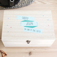 Lisa Angel Unisex Personalised Banner Wooden Hamper Box