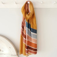 Personalised Lightweight Rainbow Stripe Scarf