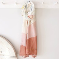 Personalised Lightweight Zodiac Print Scarf in Pink
