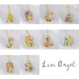Lisa Angel Floral Initial Necklaces