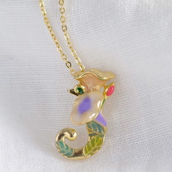 (WHS) Floral Initial Necklace in Gold - J