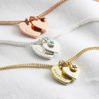 Lisa Angel Personalised Double Heart and Birthstone Charm Bracelet