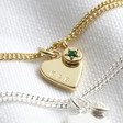 Lisa Angel Gold Personalised Heart and Birthstone Charm Bracelet