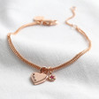 Lisa Angel Ladies' Personalised Heart and Birthstone Charm Bracelet