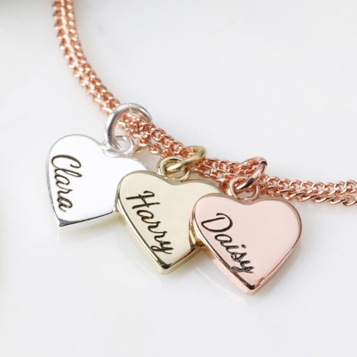 Ashleymade 3PCS Personalized Name Heart Bracelet India | Ubuy