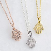 Handmade Hamsa Hand Necklace