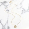 Lisa Angel Ladies' Delicate Personalised Initial Hammered Disc Necklace