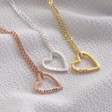 Lisa Angel Ladies' Personalised Gold Sterling Silver Heart Outline Necklace