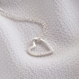Personalised Sterling Silver Heart Outline Necklace