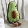 Lisa Angel with Cuddly Jellycat Amuseable Avocado Soft Toy