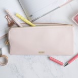 Kikki.K Leather Pencil Case: Pink