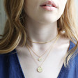 Lisa Angel Ladies' Herringbone Chain Choker Necklace in Gold