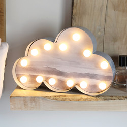 Grey Watercolour LED Cloud Light