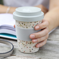Terrazzo Print Bamboo Travel Mug