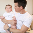 Men's Personalised 'Est.' Year Short Sleeved Babygrow and T-Shirt Set