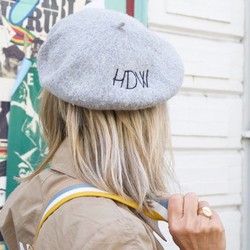 Personalised Embroidered Initials Beret
